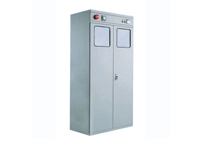 All-steel gas cylinder cabinet with alarm device